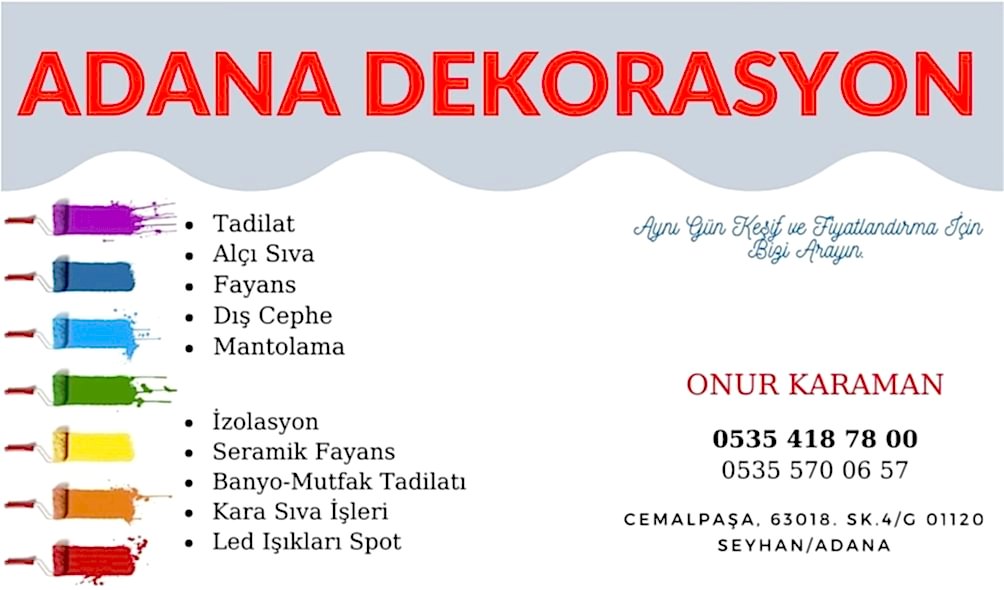 adana dekorasyon tadilat